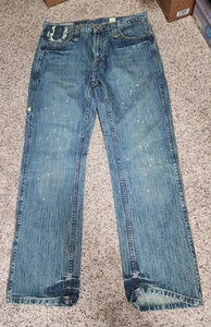 Men's Medium Blue Denim Jeans Size 34 X 33 Redsand Designer Pants - Picture 1 of 14
