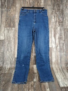 Denim Riders 34x32 Straight Leg Blue Jeans mens Deep Blue Clean - Picture 1 of 14