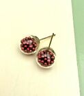 Red Ball Stud Earrings Cute Quirky Kitsch Retro Ladies Jewellery & Free Gift Bag