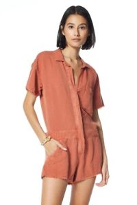 Rust colored short jumper raw edges young fabulous broke sz L Anthropologie