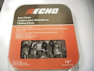 91PX57CQ GENUINE ECHO 16" CHAIN CS-370 cs-360T cs-346 cs-3450 cs-345 cs-341 - Image 1 of 4