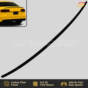 Scopione Carbon Fiber Rear Trunk Spoiler Lip for Audi 12-18 A6 S6 C7 - Sedan 4G - Bild 1 von 6