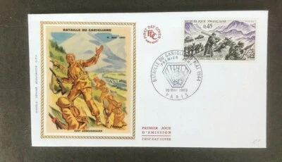 FRANCE 1969 FDC Battle of Carigliano with silk cachet SC42  - Image 1 of 2