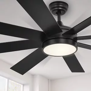 60 Inch Modern Ceiling Fan Light & Remote Control LED Chandelier Lamp 6 Speeds - Picture 1 of 10
