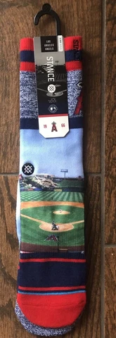 Stance Los Angeles Angels Big A 1966 Crew Socks Medium 6-8.5 Multi Color NWT Cover