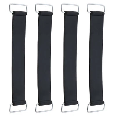 4Pcs Motorcycle Universal Rubber Battery Strap Holder Belt For Honda Suzuki UK - Image 1 of 4