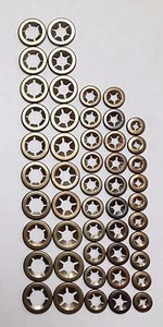 Steel Push On Lock Washer Speed Fastener Nut Round Flat  10 X 3,4,5,6&8mm 50PCE - Picture 1 of 1