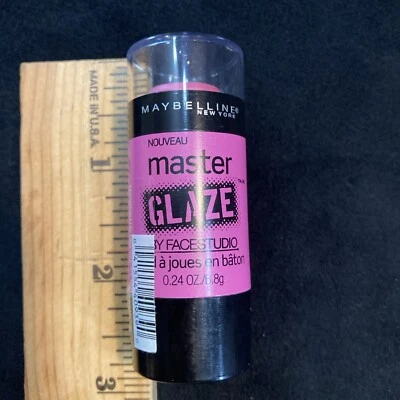 MAYBELLINE MASTER GLAZE BY FACESTUDIO BLUSH STICK  20 PINK FEVER Free Shipping - Image 1 of 4