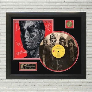 Rolling Stones Tattoo You Custom Etched Reproduction Signed LP Display - Picture 1 of 3