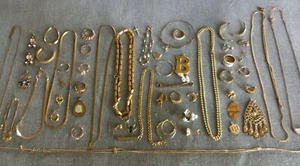 No Res nicht magnetisch getönt, plattiert, Füllung? Ganz Gold Schmuck Konvolut 10K 12K 14K 18K 22K? - Bild 1 von 24