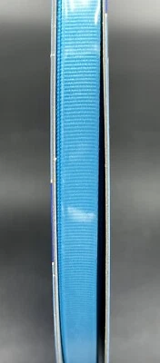 PAPER MART 3/8" x 100 yd Turquoise Grosgrain Ribbon Roll NEW - Image 1 of 3