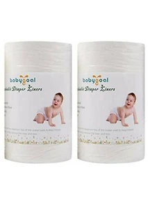 Bamboo Flushable Disposable Biodegradable Liners Roll For Reusable Cloth diaper - Picture 1 of 10