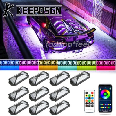 For Lamborghini Aventador RGB LED Rock Lights Underglow Body Turn Signal Brake - Image 1 of 4