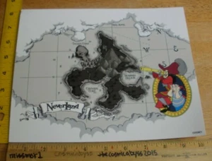 Disney pin collectors map cardboard Neverland VINTAGE 2000s MOC - Picture 1 of 6