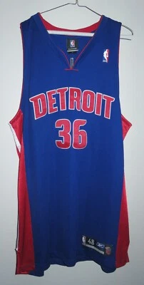 Camiseta Rasheed Wallace Detroit Pistons #36 Cosida Auténtica Adidas 48 XL Foto 1 de 4