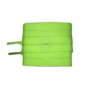Mr Lacy Flatties - Apple Green Flat Shoelaces (130cm Length | 10mm Width) - Picture 1 of 1