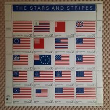 USPS # 3403  STARS & STRIPES  20, 33 cent stamp sheet.  all Different MNHOG 2000