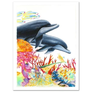 Sea of Color Limited Edition Giclee on Canvas (29.5" x 41.5") by Wyland, Numbere - Picture 1 of 1
