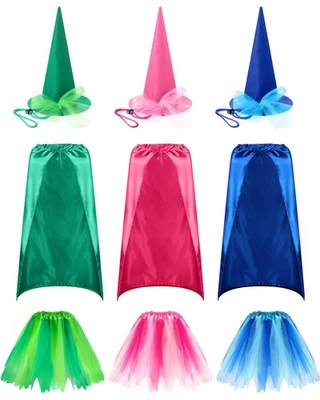 9 Pcs Halloween Witch Costume Accessories Set for Women Witch Hat Tutu Skirt ... — 第 1/4 张图片