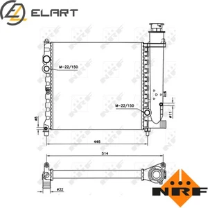 RADIATOR ENGINE COOLING 58714 FOR PEUGEOT E1 1.1L G1A 1.3L K1D/KDY/KDZ 1.4L 4cyl - Picture 1 of 8