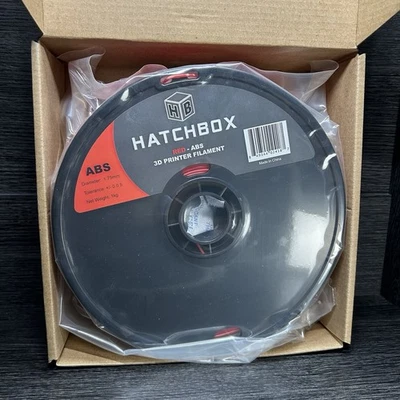 Hatchbox Abs 1.75mm 3D Printer Filament Red 1KG Spool (New Sealed) - Image 1 of 4