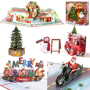 3D Christmas Cards with Envelopes,Pop Up Christma Cards New year Card(6pack M... - Picture 1 of 7