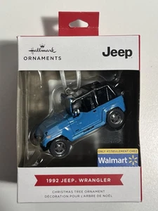 Hallmark Ornaments - 1992 Jeep Wrangler (Blue, Walmart Exclusive, new) - Picture 1 of 6