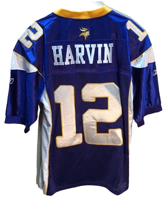 Camiseta deportiva cosida Percy Harvin #12 Minnesota Vikings NFL 50º parche púrpura NFC 48 nueva Foto 1 de 2