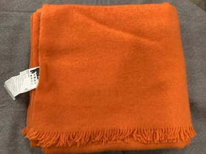 IKEA STOCKHOLM 2025 Throw 59x79" bright orange Merino/Wool, New No Tag - Picture 1 of 4