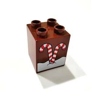 Lego DUPLO Especialidad Bloque Ladrillo Caramelo Bastones Navidad 2x2x2 C8 - Imagen 1 de 1
