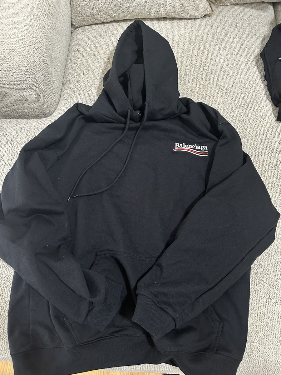 Balenciaga Black Regular Size Hoodies & Sweatshirts for Men Balenciaga Black Regular Size Hoodies & Sweatshirts for Men
