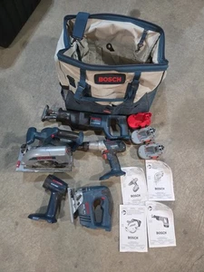 Bosch 18V Cordless Reciprocating Saw, Jig, Circular Set 5 Tools 3 Batteries  - Picture 1 of 10