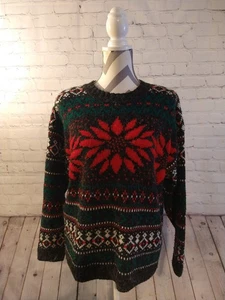 Suéter acrílico vintage para mujer TJW by MERVYN'S vacaciones Navidad - talla GRANDE - Imagen 1 de 11