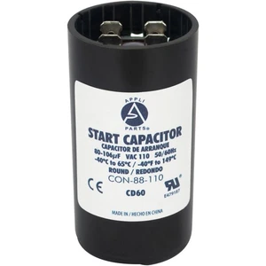 Appli Parts motor arranque condensador 80-106 Mfd (microfaradios) uF 110-125 VAC univer - Imagen 1 de 8