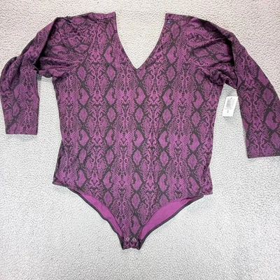 Nuevo con etiquetas Body Torrid Foxy Doble Cuello en V Púrpura Mujer 5 Plus Elastizado Manga Larga Foto 1 de 4