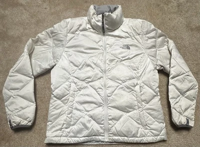 Chaqueta acolchada THE NORTH FACE grande 550 plumón de ganso relleno crema blanco roto Foto 1 de 4