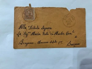 STORIA POSTALE REGNO BUSTA BARZANA VS LIVIGNO BORMIO MARIA ROTA MAESTRA 1890. - Foto 1 di 2