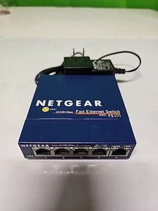 NETGEAR 5 Port 10/100 Mbps Fast Ethernet Switch Model FS105 - Picture 1 of 5