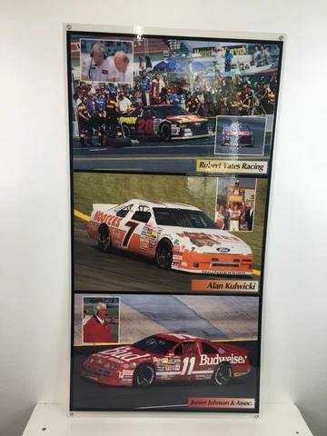 Robert Yates racing, Alan Kulwicki junior Johnson Nascar poster 17x33 Cover