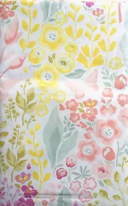 Tovaglia 52x52 quadrata primavera fiori giardino farfalle vinile flanella fondo - Foto 1 di 5
