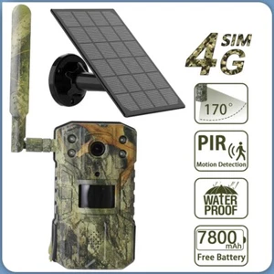 Caméra de chasse solaire étanche, détection de mouvement PIR, caméra de suivi ex - Photo 1/6