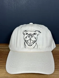 Cappello Baseball Testa di Pitbull Nero Ricamo Cane Mamma Papà Regolabile OSFA Marrone - Foto 1 di 9