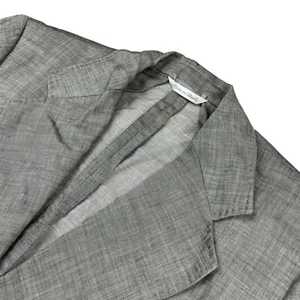 Max Mara Women's Cotton/Linen 1-Button Blazer Gray • Italy • Size 8 US - Picture 1 of 12
