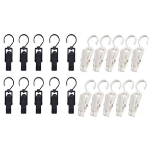 20 PCS Laundry Hooks Clip Plastic Clothes PinsClothes Pegs Rotatable Plastic ... - Picture 1 of 7