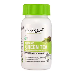 Organic Green Tea Capsules Fat Burner Weight Loss Slimming Diet Antioxidant EGCG - Picture 1 of 4