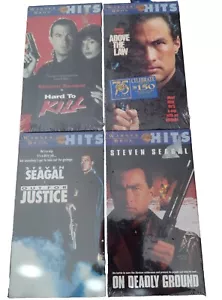 Lot 4 Steven Segal VHS Factory Sealed Warner Bros. Hits Hard To Kill Out Justice - Picture 1 of 4