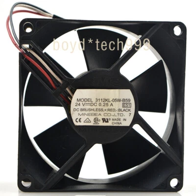 FAN For NMB 3112KL-05W-B59 8032 24V 0.25A Frequency converter Double ball fan - Image 1 of 4