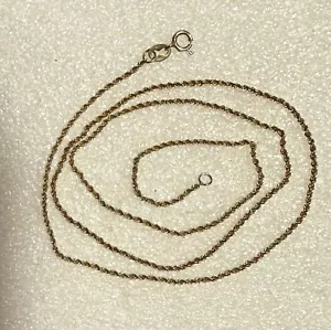 "Collar cadena cuerda oro 14k 18"" 2,7 gramos" - Imagen 1 de 4