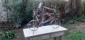Funny art craft iron bicycle full details sculptor artist - Picture 1 of 10