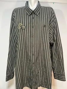 Camel Active Men Shirt Khaki Green Olive Striped 3XL Big & Tall - Picture 1 of 9